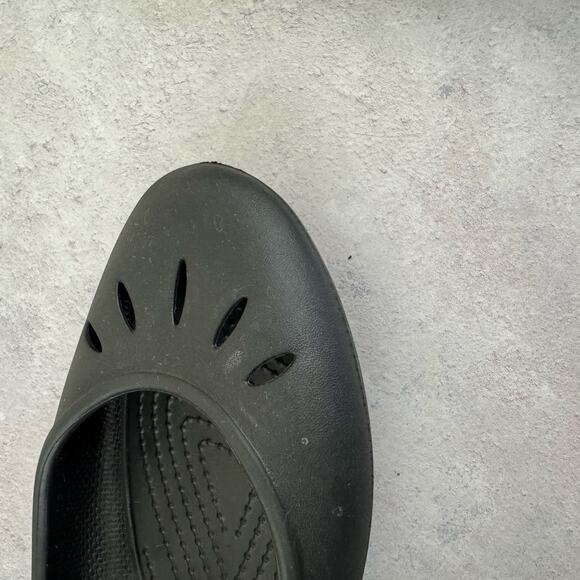 Crocs Kelli Flats Black Womens Sz 9 Slip On Ballet Shoes - Picture 8 of 11